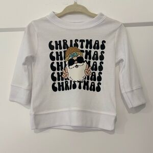 Laughing Giraffe Custom Vinyl Printed Christmas Long Sleeve Shirt 0-3 months